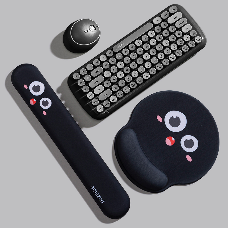 柯普顿滑鼠垫护手腕键盘垫手托护腕垫立体办公舒适滑鼠垫子女生矽