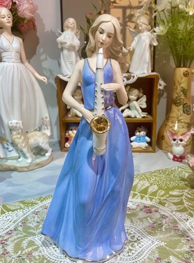 创意女孩陶瓷摆件家居客厅酒柜房间少女心装饰品新结婚礼物送新人