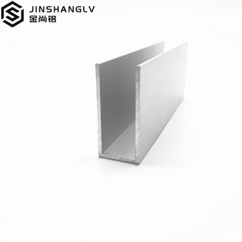 铝合金u型槽包边扣条23X50X2玻璃卡槽u形铝槽铝合金型材边框u槽i.