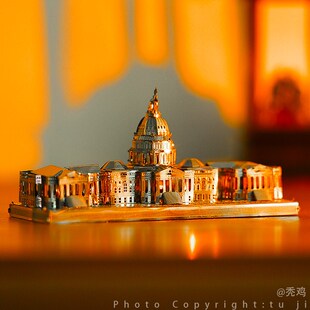 无聊了 拼个国会大厦看看吧u!创意3D立体金属拼图模型diy摆件送礼