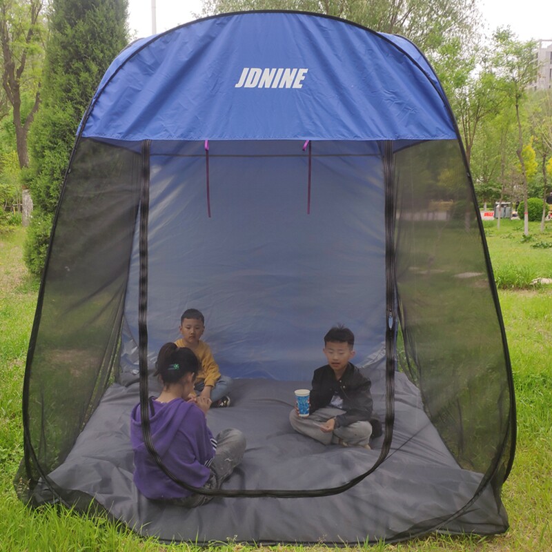 户外便携帐篷超j大纱网公园野餐蓬自动弹折叠露营防蚊虫庭院地铺