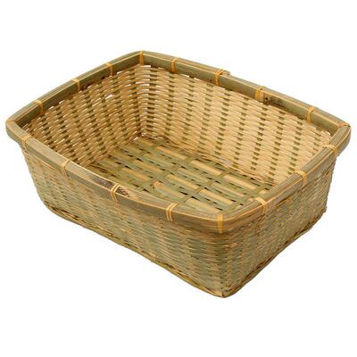 竹筐编制品纳手工箩筐商OED用竹筐篮长方形竹篓竹竹子长收方形竹