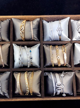 韩版新款春夏手饰气质微镶水钻女士百搭开口均码T手镯义乌饰品混