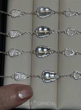 #福禄双全#新中式小葫芦!轻奢天然高冰透石英质玉通体纯银手链