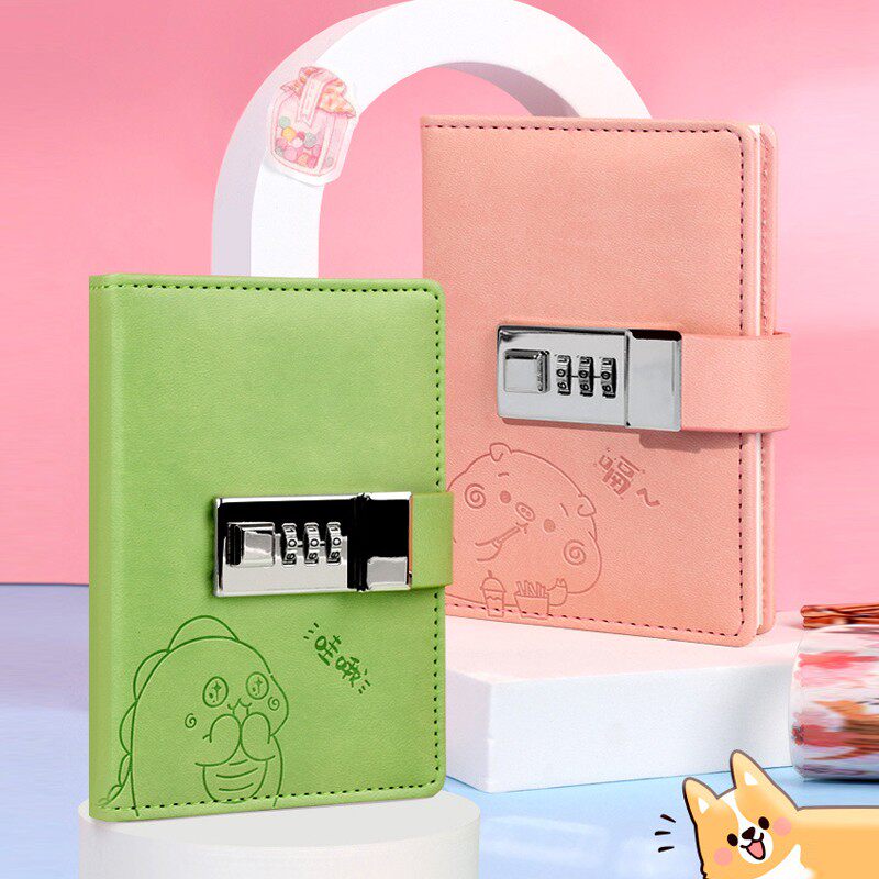 A7密码本日记本带锁个性便携随身小号简约记账本文艺精致笔记本子