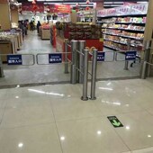 超市出入口方柱红外感应摆闸门带语音M播报欢迎光临某某超市