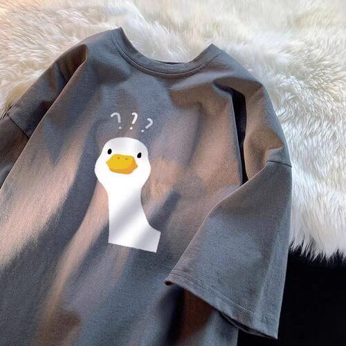 大码300斤趣味印花纯棉T恤