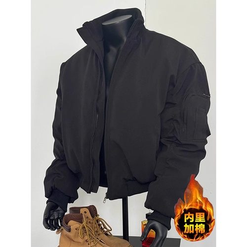 大码300斤飞行员夹克棉服外套
