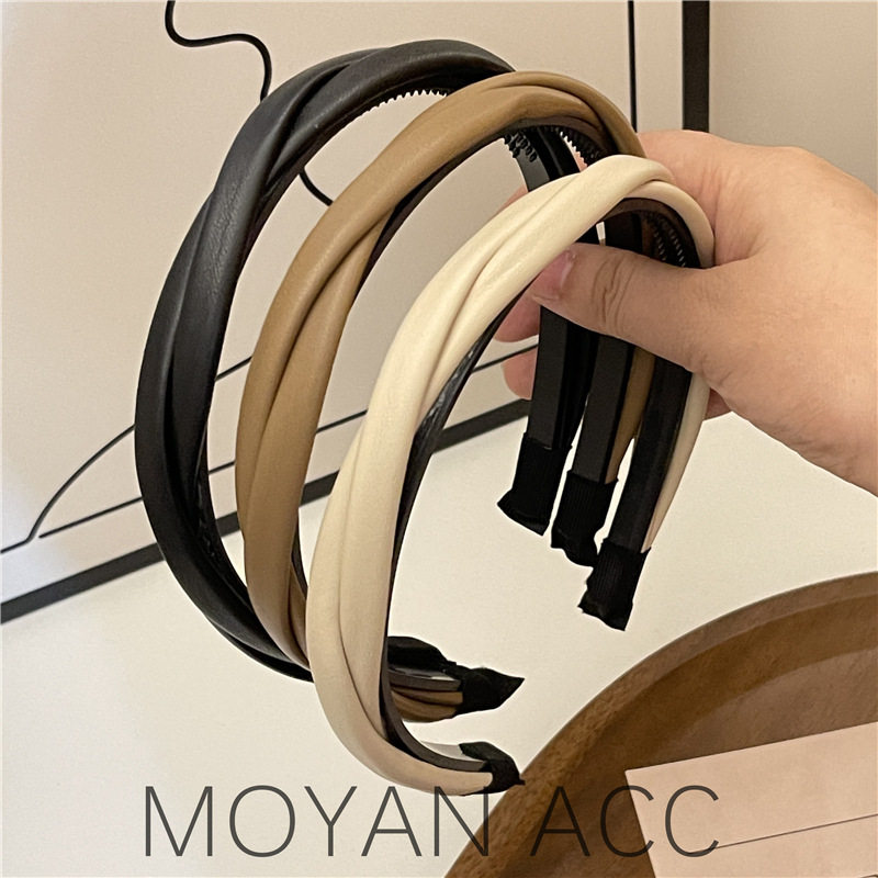 韩版优雅交叉麻花发箍女高级感头箍气质外出压发发卡百搭新款发饰