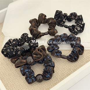 韩系复古百搭小碎花布艺小肠发圈气质丸子头发绳扎马尾头绳橡皮筋