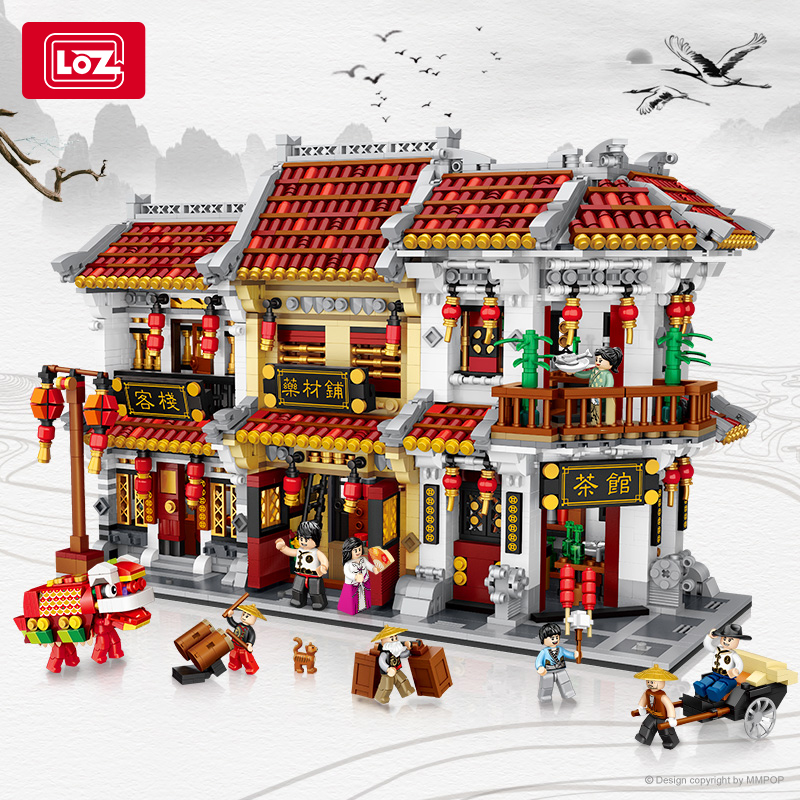 LOZ中华商业街景迷你拼装