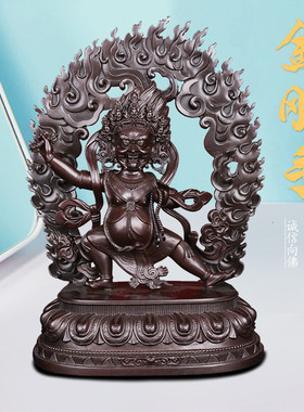 藏传金刚手佛像供佛摆件