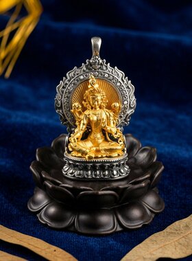 藏式佛牌生肖守护神嘎乌盒挂件