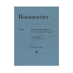 博伊斯摩帝尔 六首奏鸣曲op14 2把大提琴或巴松管 亨乐原版乐谱书 Boismortier 6 Sonatas two Violoncellos or Bassoons HN1599