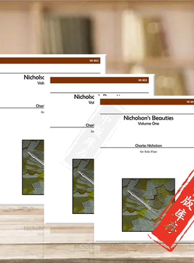 尼科尔森 尼科尔森之美 长笛独奏 全套一至三卷 Alry原版进口乐谱书 Nicholson s Beauties for Flute Solo