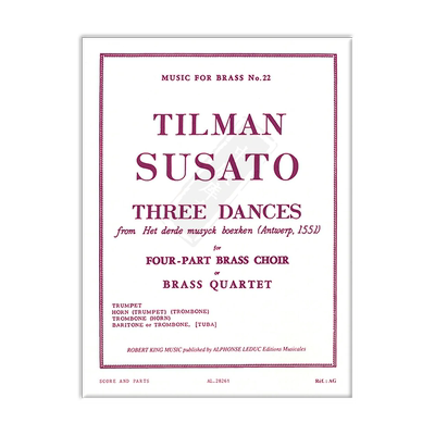 蒂尔曼苏萨托3首舞曲铜管四重奏