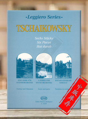 柴可夫斯基 六部作品 弦乐合奏 布达佩斯原版进口乐谱书 Tchaikovsky Pyotr Ilyich Six Pieces String Orchestra Z3628