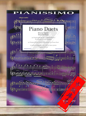 钢琴二重奏 50首三个世纪的原创作品 钢琴二重奏 中级 朔特原版进口乐谱书 Piano Duets Intermediate ED21379