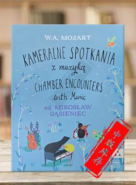 莫扎特室内乐简易作品集小提琴大提琴和钢琴 波兰PWM原版乐谱 Chamber Encounters With Music Mozart Piano Quartet PWM13196