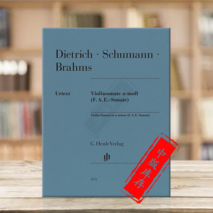 小提琴奏鸣曲 HN1572 Sonate Schumann 迪特里希 舒曼 乐谱书 亨乐原版 勃拉姆斯 Brahms Dietrich