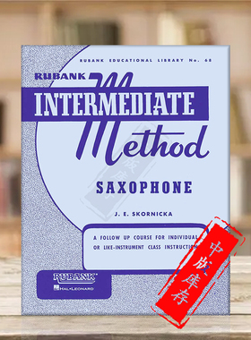 卢班克中级教程 萨克斯独奏 Rubank原版乐谱书 Rubank Intermediate Method Saxophone HL04470200
