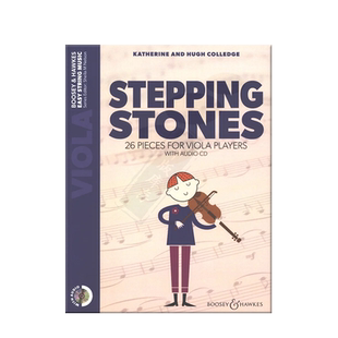 科里奇垫脚石 26首儿童作品 中提琴 含CD 博浩原版进口乐谱书 Colledge Stepping Stones 26 Pieces for Viola Players BH13420