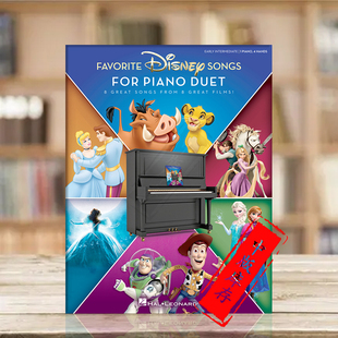 Piano HL00285563 初中级 Disney Songs Favourite 钢琴四手联弹 海伦德乐谱书Various Duet 迪士尼歌曲 for 8首电影歌曲
