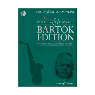 巴托克 作品集 中音萨克斯和钢琴 含CD 博浩原版乐谱书 Bartok for Alto Saxophone and Piano BH13068