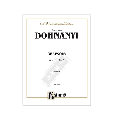 多纳伊第三狂想曲Op11钢琴独奏