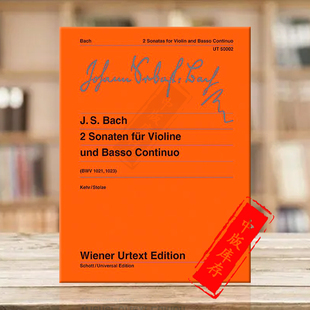 and BWV1021 维也纳UE原版 小提琴和低音通奏 巴赫 Bach Violin Basso for 1023 Sonatas UT50002 Continuo 乐谱 2首小提琴奏鸣曲