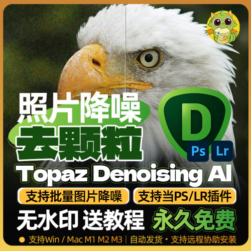 Topaz DeNoise AI图片一键降噪点软件ps/lr插件去杂色颗粒win/m