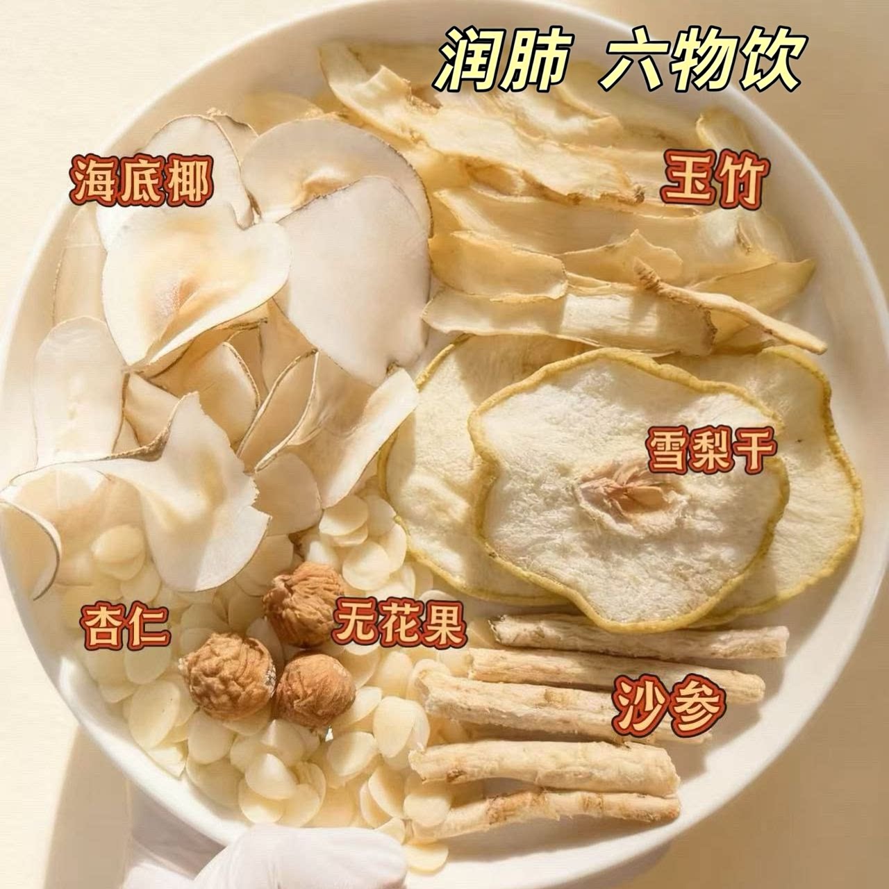 润肺六物饮润肺清燥口干口苦清润