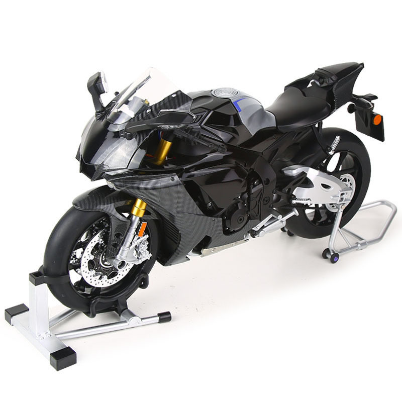 【DZ696】华一合金摩托1:6雅马哈R1M喷雾摩托车声光儿童玩具车模