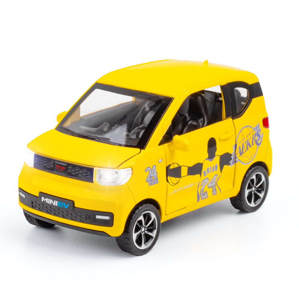 【OK573】(盒装)仿真1比24网红mini ev涂鸦版合金汽车模型摆件