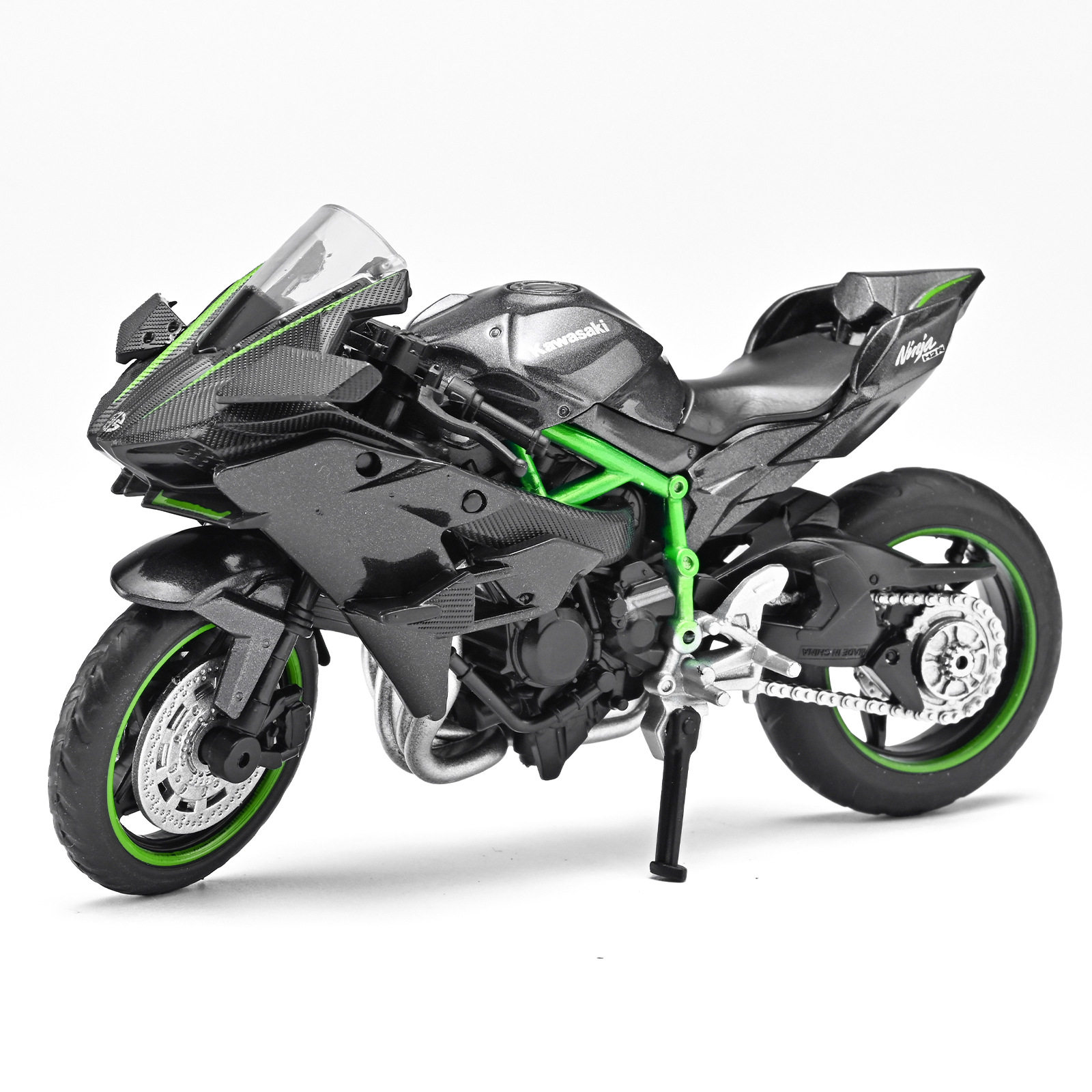 【HX323】正版授权1:18川崎忍者H2R合金摩托车36岁宝宝小玩具礼物