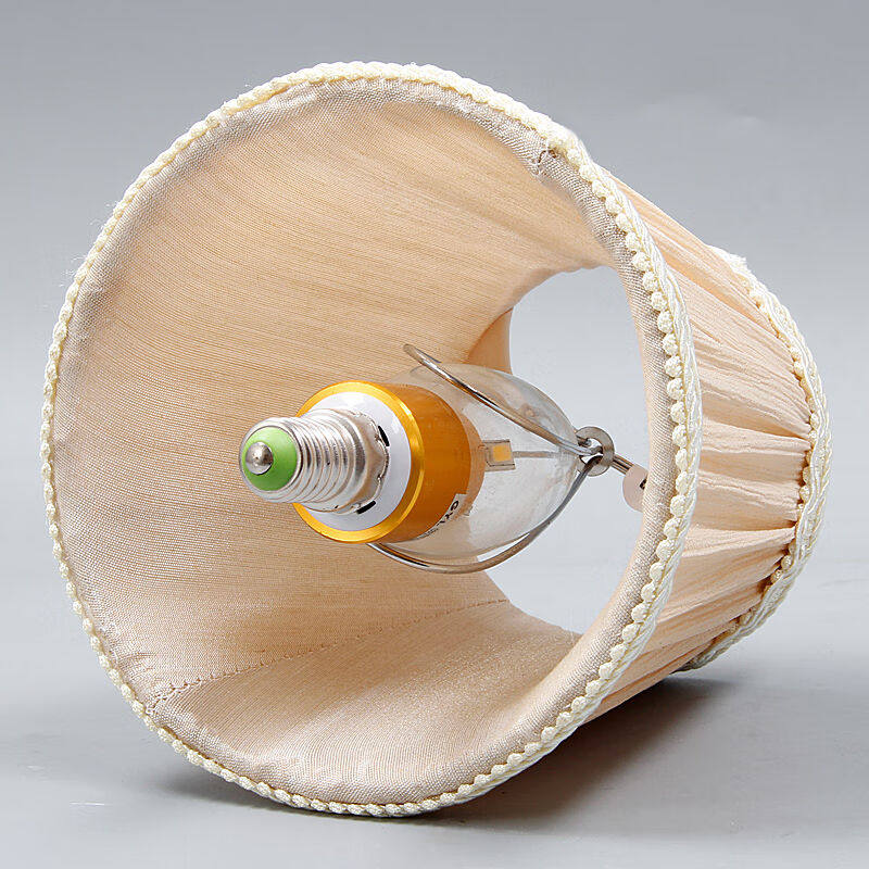 吊灯灯罩台灯罩外壳罩壁灯罩圆形卧室床头灯罩夹灯泡款D01(13厘米