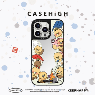 C家 联名韩国KAKAO小猫适用苹果16promax手机壳iphone15pro镜面MagSafe磁吸14plus韩13pro卡通12可爱