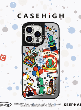 【C家】马戏团绿色恐龙腊肠狗适用苹果17/16promax手机壳iphone17pro镜面MagSafe磁吸15/14p韩13pro可爱17Air