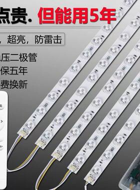 led灯条长条超亮吸顶灯灯芯灯带条可替换灯管模组光源客厅遥控款