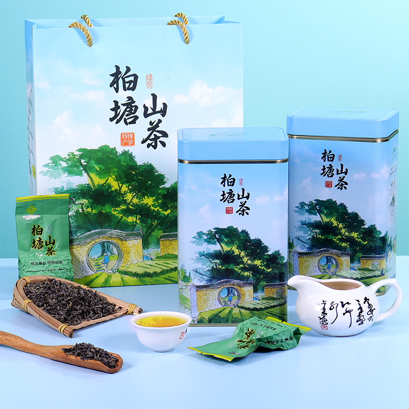 正宗柏塘山茶白露茶客家炒青绿茶手工茶柴火炒茶广东惠州博罗特产