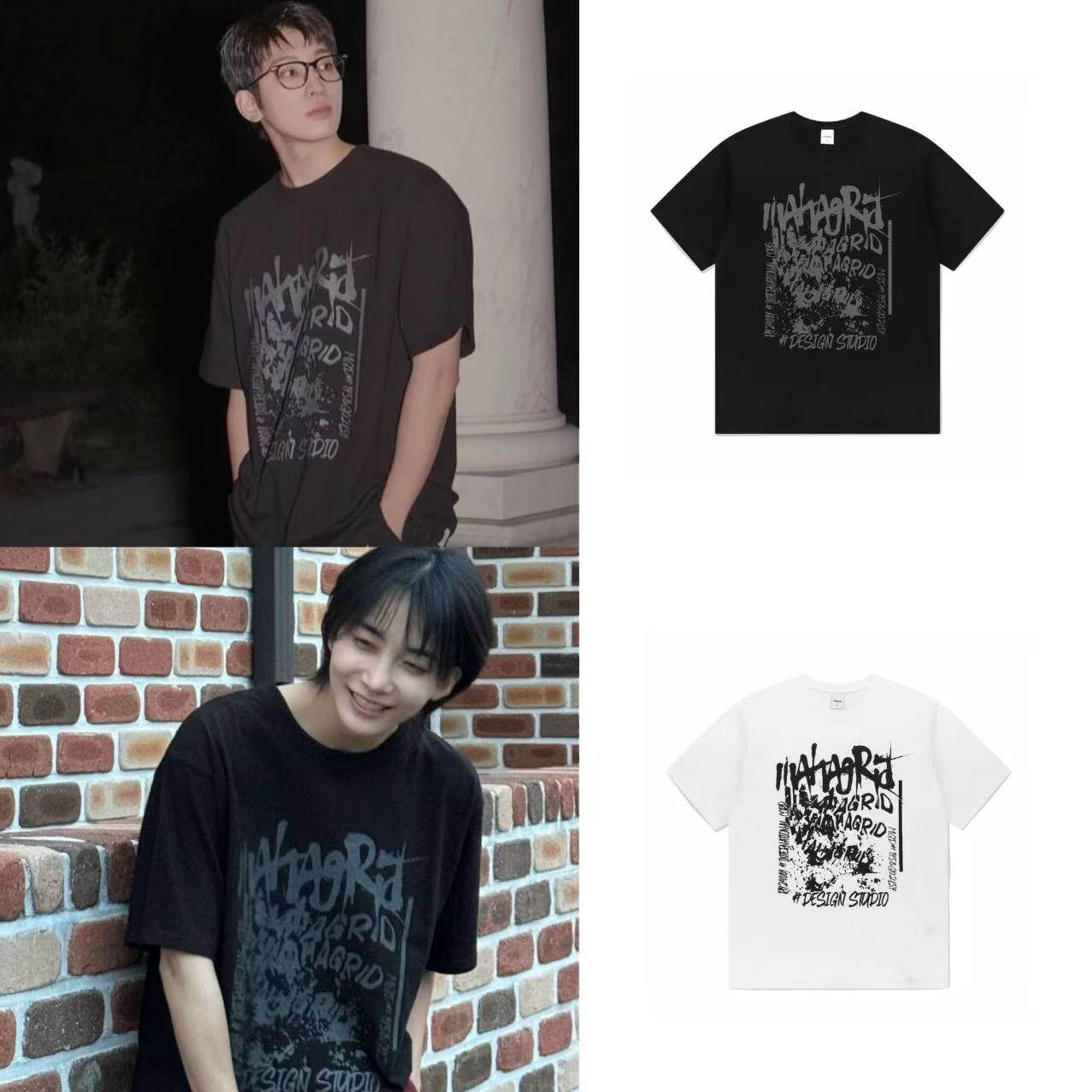 【全球购严选】mahagrid MGD涂鸦字母短袖T恤 全圆佑 尹净汉同款