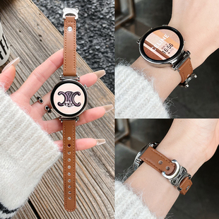适用华为GT5手表带感双钉金属扣皮质GT3GT4prowatch3watch4轻奢感