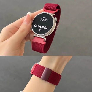 适用华为gt5表带编织gt4磁吸gt3新款 watch4pro透气fit3荣耀magic2