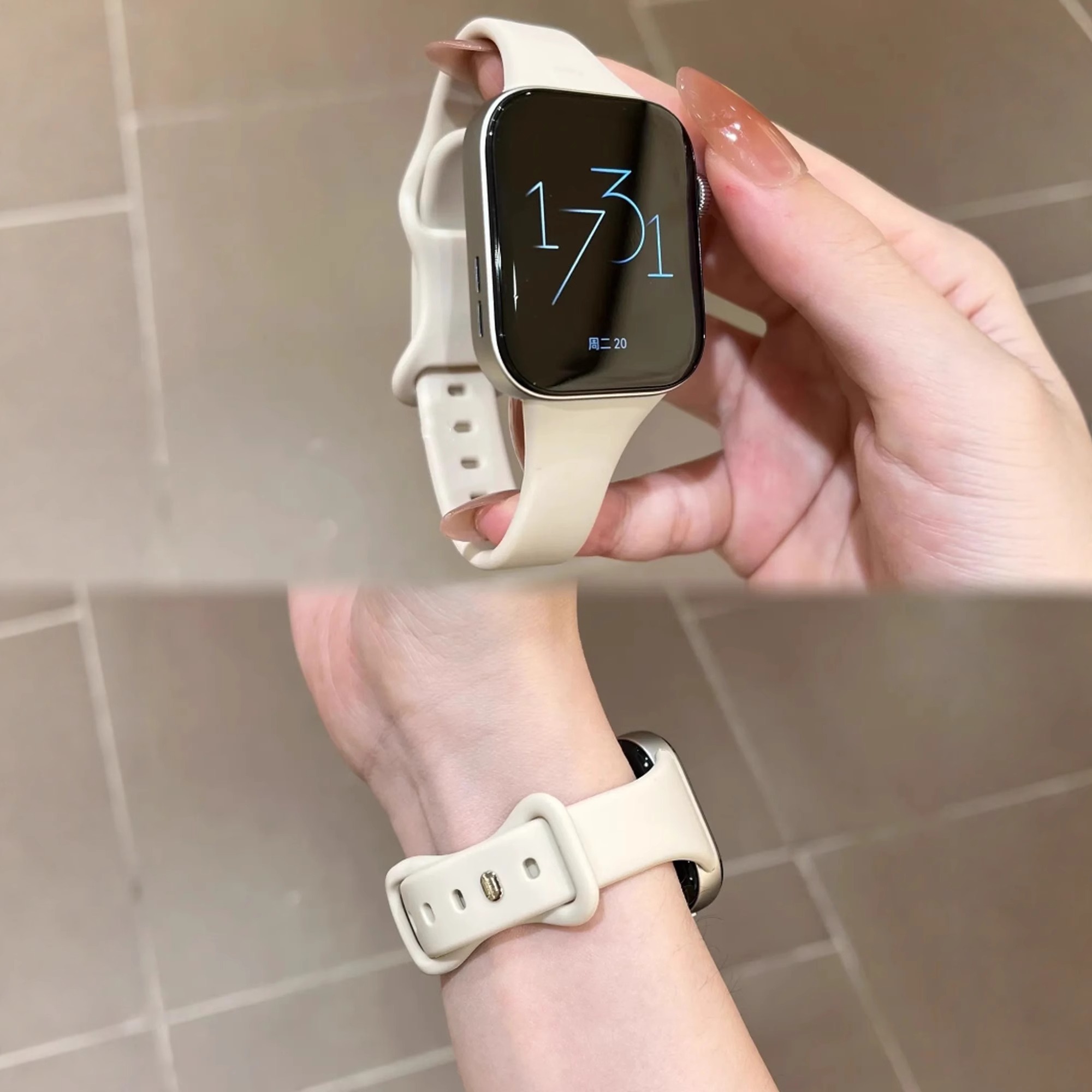 适用华为FIT4新款Fit3小蛮腰细款液态硅胶表带watchFit4Pro高级感
