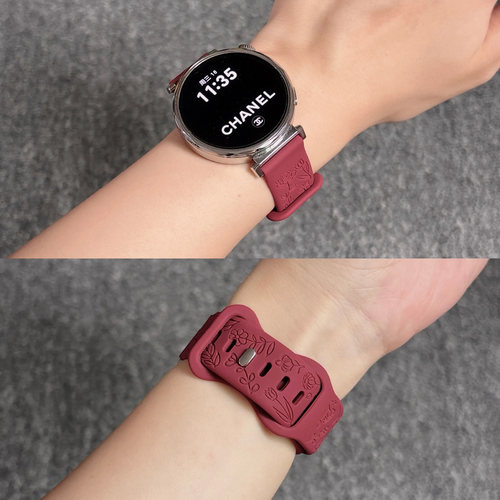 适用华为GT5手表带新款玫瑰浮雕