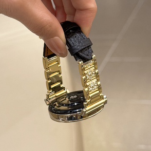 适用华为GT5表带Gt6手表满天星镶钻拼皮质watch3Fit4Pro高级感