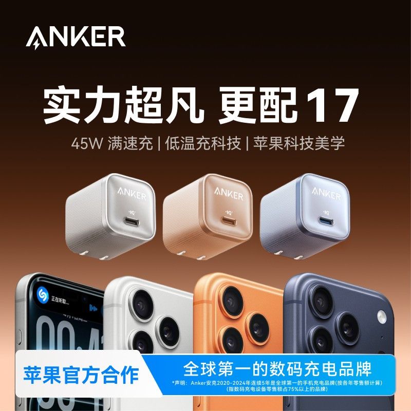 安克充电器ANKER低温不伤机