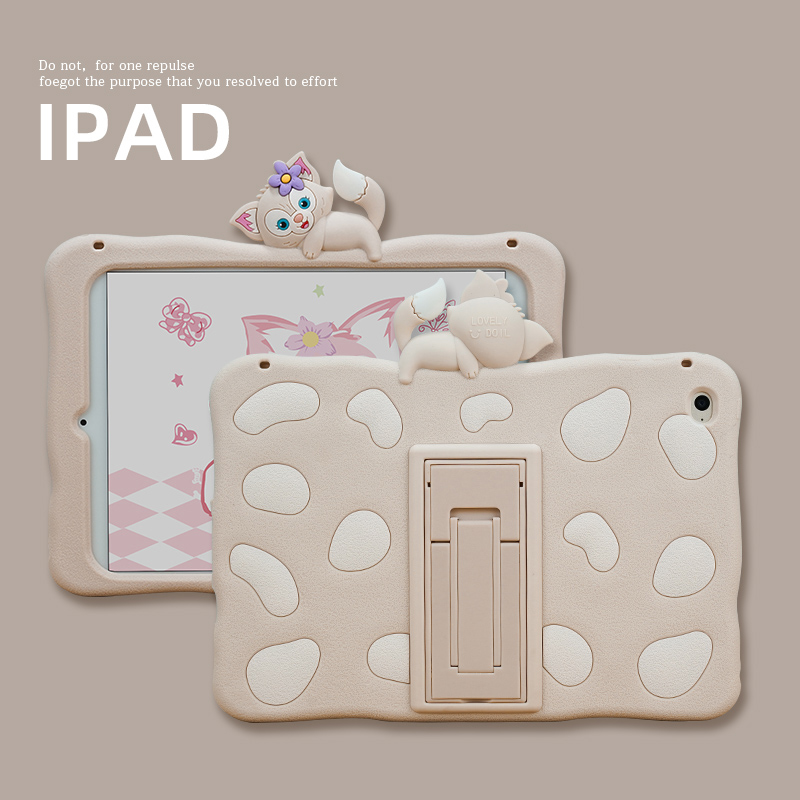 苹果平板ipadair5硅胶保护套适用于A2588外壳ipad第9代8/7th平板10.2英寸ipadmini6可爱卡通2605软壳air3支架