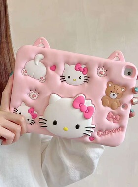 苹果ipadAir11保护壳适用平板ipadA16保护套11英寸M3可爱卡通kit硅胶防摔软壳ipadAir7全包外壳ipad11第十代