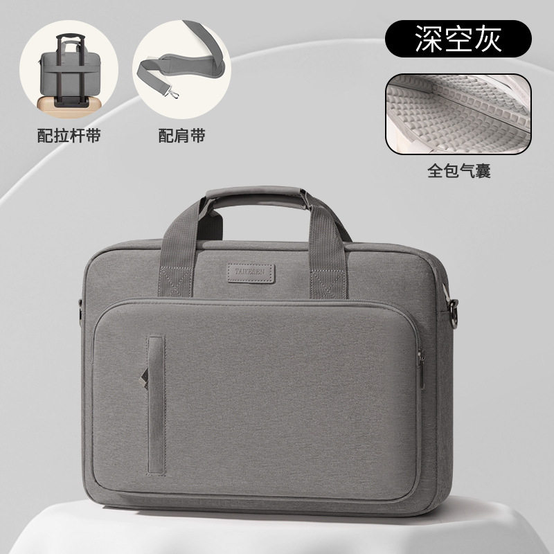 苹果Macbookair13英寸M4笔记本电脑包适用Air15气囊防摔抗震内胆包pro14简约便携商务通勤手提斜挎大容量收纳